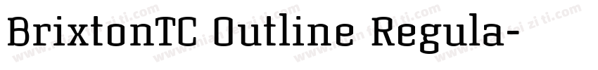 BrixtonTC Outline Regula字体转换